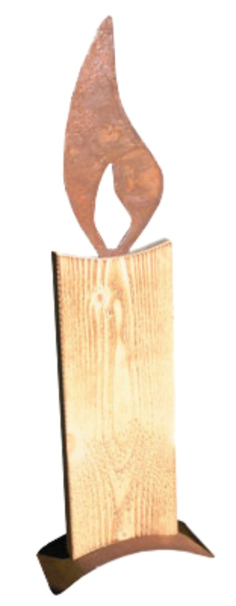 Gartenfigur Kerze Konrad angeflammt 38 cm