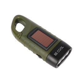 BE COOL Solartaschenlampe mit Kurbelfunktion BC23KTL40