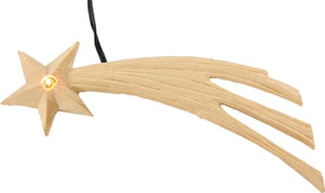 Krippenzubehör Komet mit Licht