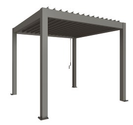 BIOHORT Pergola Quarzgrau-Metallic