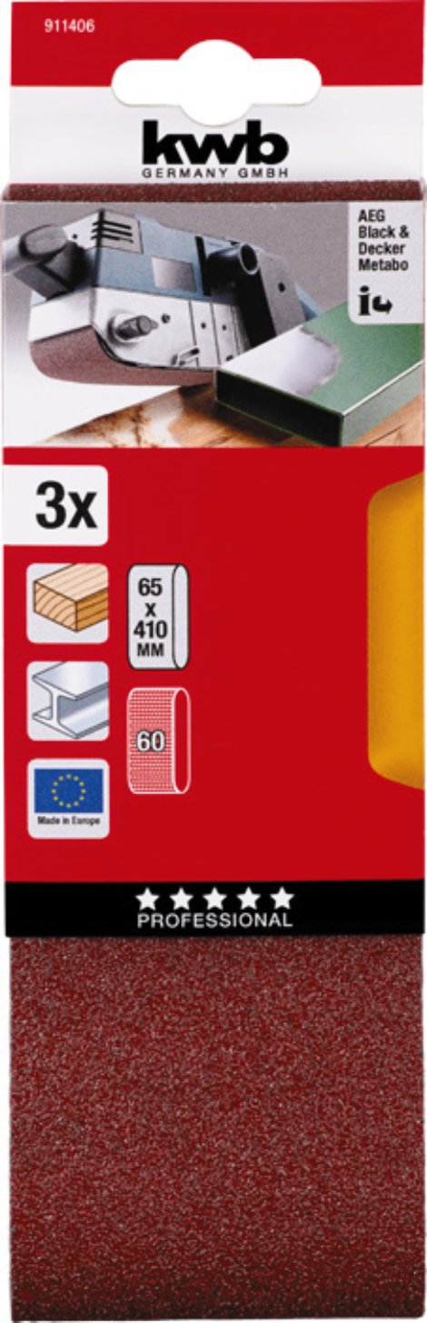 KWB Schleifband K60 65x410 mm