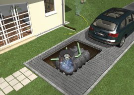 GRAF Flachtank Platin Gartenpaket Comfort PKW-befahrbar 1500l