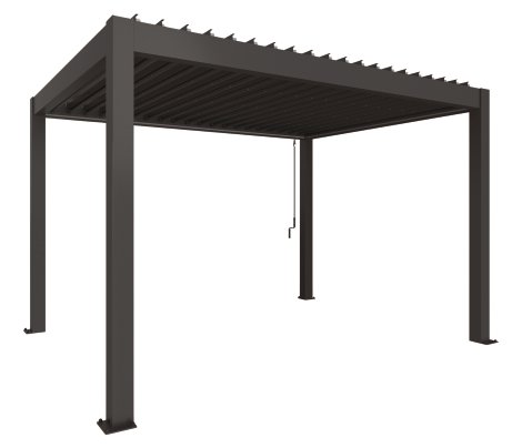 BIOHORT Pergola Dunkelgrau-Metallic 4x3 m