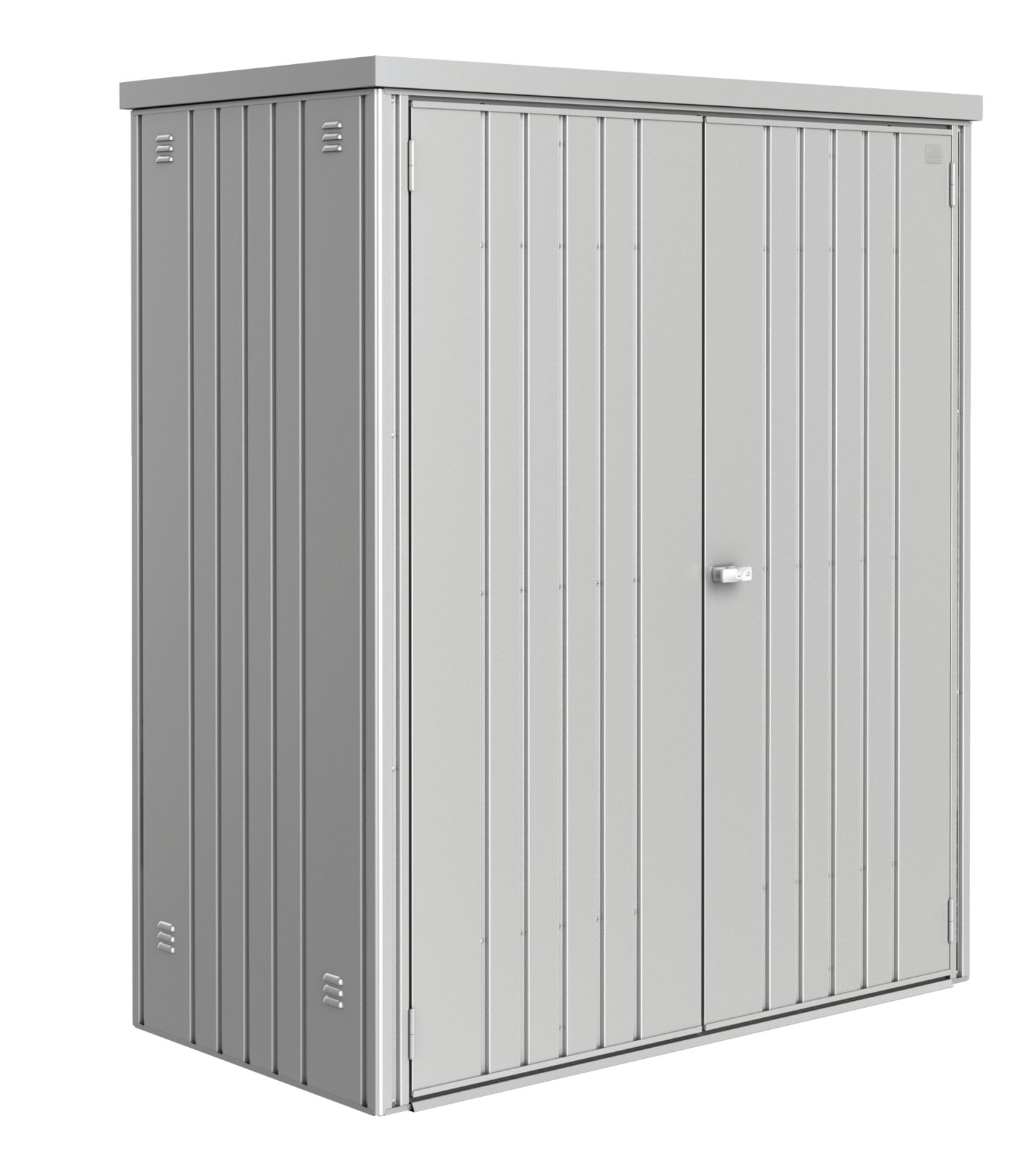 BIOHORT Geräteschrank 150, 155x83x182,5 cm, Silber-Metallic
