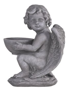 KENT LIVING Dekofigur Engerl und Schale 36x21x47 cm