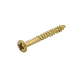 SUKI Holzschraube Linsenkopf Messing DIN7995 PZ2