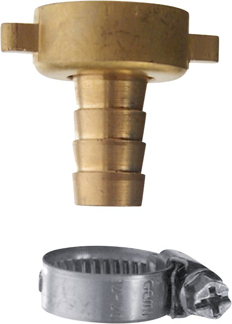 CORNAT Schlauchverschraubung mit Schelle Messing 3/4" IG Ø 14 mm
