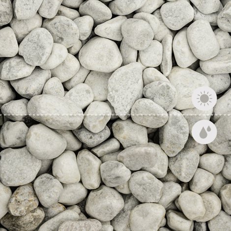 CASAFINO Marmorkiesel weiß 40-60 mm 25 kg