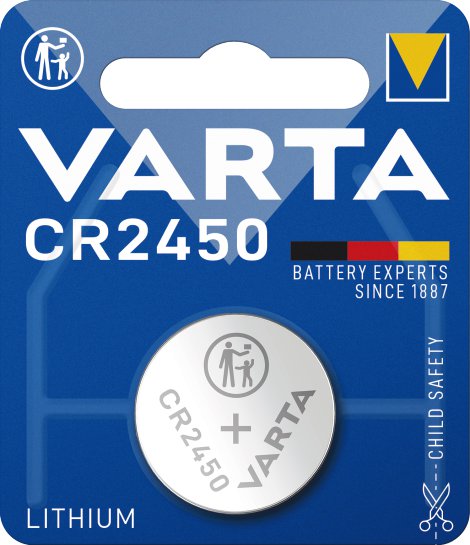 VARTA Lithium Knopfzelle CR2450 1er Pack