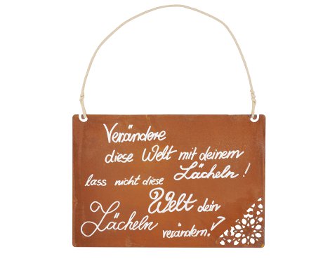 Gartenschild Verändere + Beschriftung 35x25 cm (BxH)