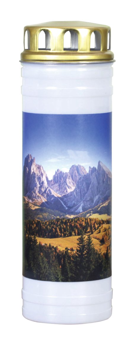 JEKA Recycling Ewiglicht Weiß Motiv Berge