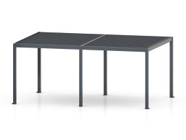 Pergola Bioclimatic freistehend Dunkelgrau 4x6 m