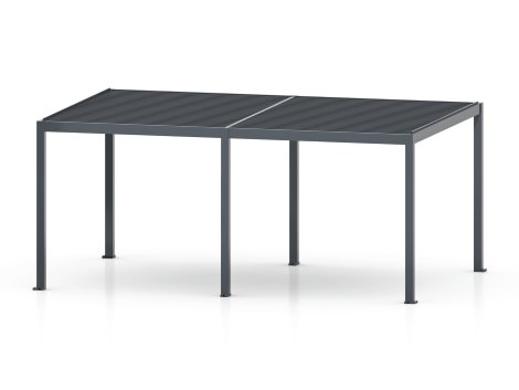 Pergola Bioclimatic freistehend Dunkelgrau 4x6 m
