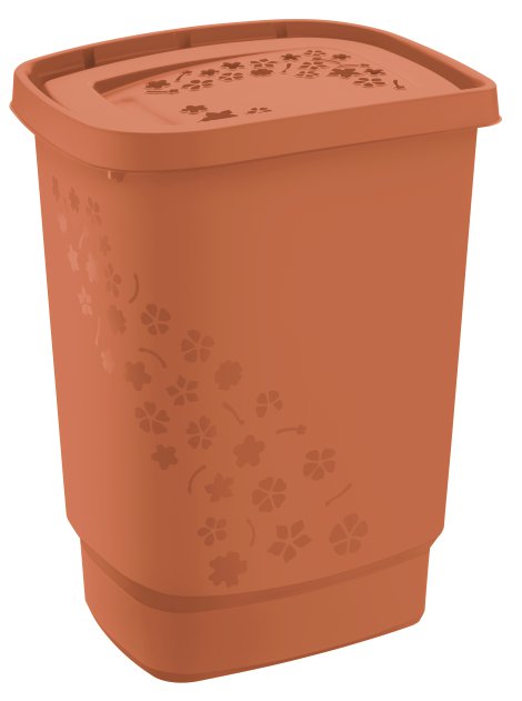 ROTHO Wäschesammler Flowers Coral 55 l