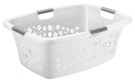ROTHO Wäschekorb Flowers Weiß 50 l