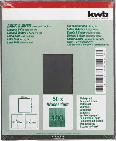 KWB Schleifbogen wasserfest K400