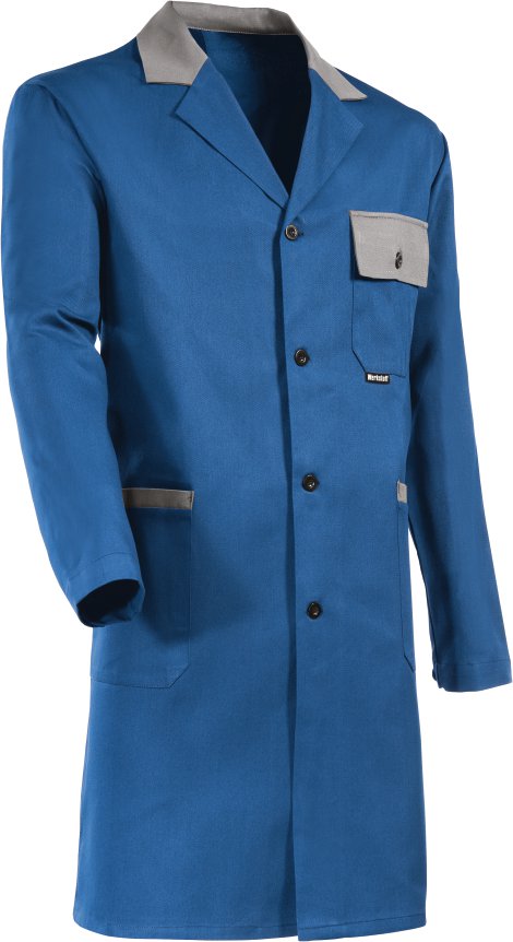 WERKSTOFF Arbeitsmantel Baumwolle blau/grau 54