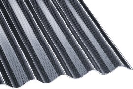 GUTTA Acryl Profilplatte 76/18 Wabe graphit 2500x1045 mm