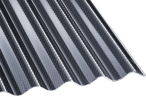 GUTTA Acryl Profilplatte 76/18 Wabe graphit 2500x1045 mm