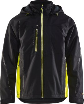 BLÅKLÄDER Softshell Jacke schwarz/gelb