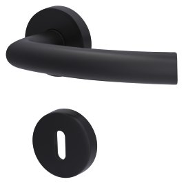 ALPERTEC Türbeschlag Fair II-R Edelstahl Schwarz BB Ø 52 mm