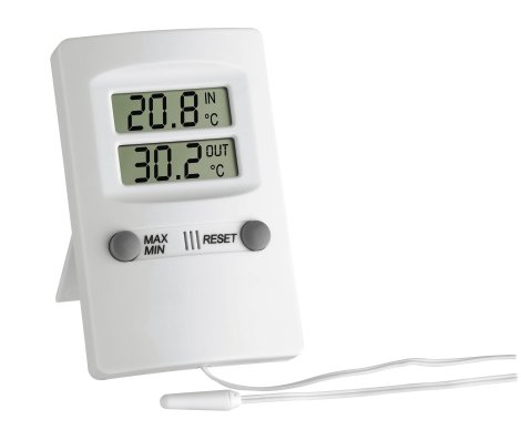 Innen-Außen-Thermometer Digital Weiß