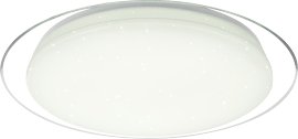 GLOBO LED-Deckenleuchte Optima Weiß/Satiniert klar verchromt 30W 3000-6500K 45x8,5 cm (⌀xH)