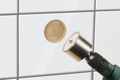 WOLFCRAFT Bohrkrone mit Schaft diamantbestreut ⌀ 18 mm