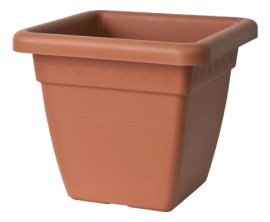 EURO3PLAST Pflanzenkübel Krea quadratisch Hellbraun