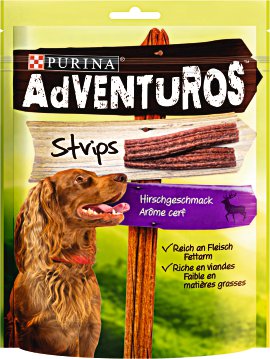 ADVENTUROS Hundesnack Strips 90 g