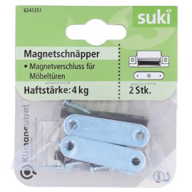 SUKI Magnetschnapper Kunststoff starr 2 Stk. Braun