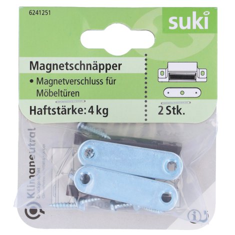 SUKI Magnetschnapper Kunststoff starr 2 Stk. Braun 4 kg