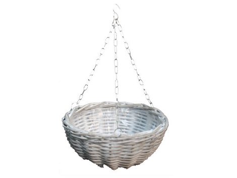 Pflanzampel Rattan Weiß ø 40 cm