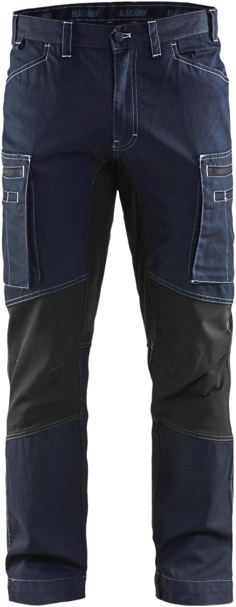 BLÅKLÄDER Service Bundhose Stretch-Denim Marine/Schwarz 48
