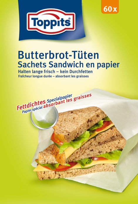 TOPPITS® Butterbrot-Tüten, 60 Stk., 13x21 cm