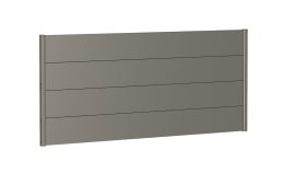 BIOHORT Wandpaneel für Sichtschutz O AC-GL 200 cm, quarzgrau-metallic