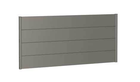 BIOHORT Wandpaneel für Sichtschutz ohne Acrylglas 200x90 cm, Quarzgrau-Metallic