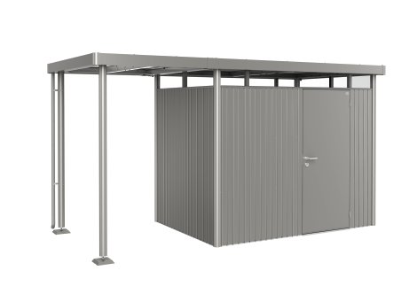 BIOHORT Seitendach für Gerätehaus Highline® H2, 150x195x222 cm, Quarzgrau-metallic S
