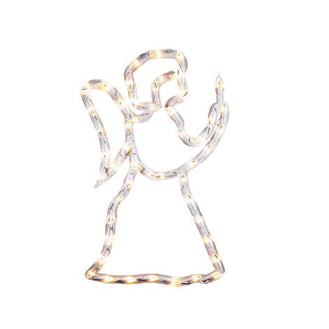 LED-Fenstersilhouette Engel Warmweiß 50 Dioden