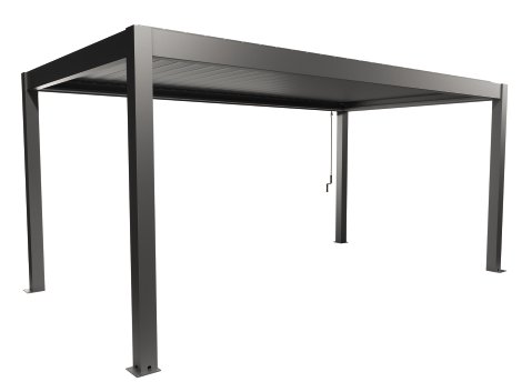 BIOHORT Pergola, 5,5x3 m, Quarzgrau-metallic
