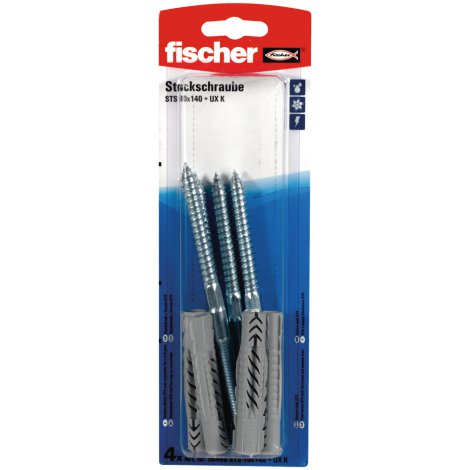 FISCHER Stockschraube STS mit Dübel UX 10x140 mm