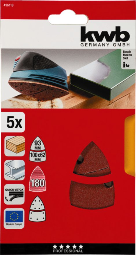 KWB Schleifpapier selbsthaftend K180