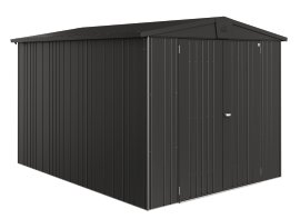 BIOHORT Gerätehaus Europa 6, 244x300x203 cm, Dunkelgrau-metallic