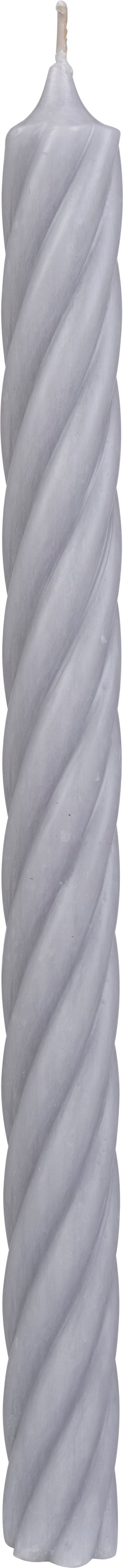 Kerze Rustic Twister Silber/Grau 350x28 mm