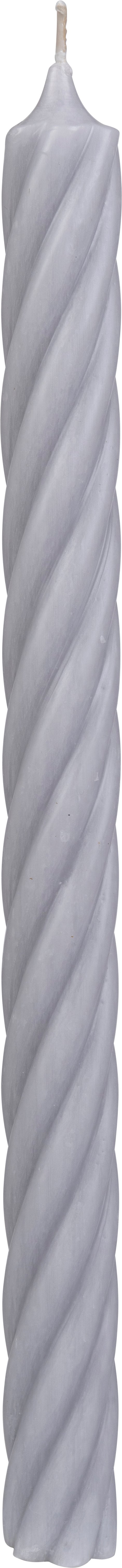Kerze Rustic Twister Silber/Grau 350x28 mm