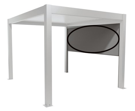 BIOHORT Sonnenschutzrollo für 3,5 m Seite, 235x327x10 cm, Quarzgrau-metallic