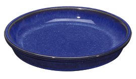 DEROMA Untersetzer Kinfolk Rund Glasiert Blau