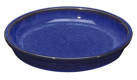 DEROMA Untersetzer Kinfolk rund glasiert Blau 22 cm