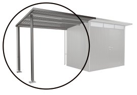 BIOHORT Seitendach für Gerätehaus AvantGarde quarzgrau-metallic