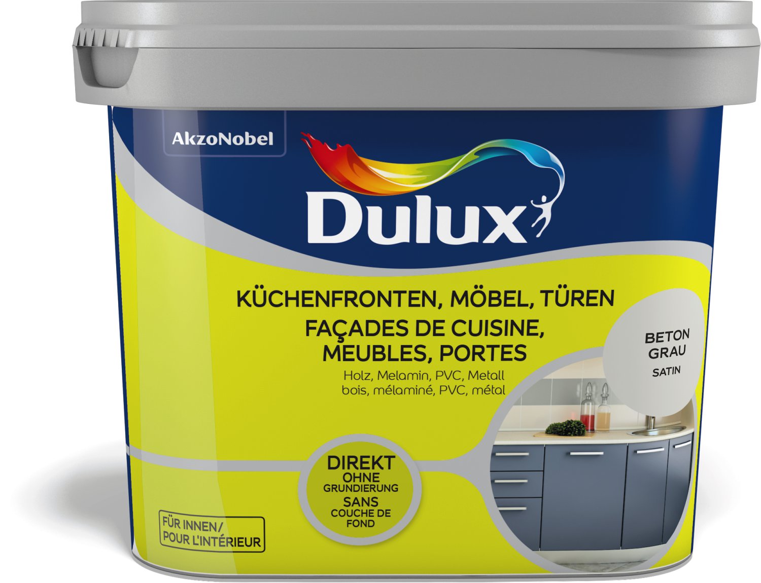 DULUX Farbe für Küchenmöbel und Türen Satin Beton